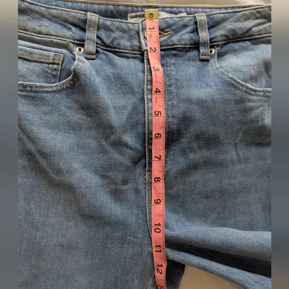 Garage Denim Light Wash Blue Jeans Flared High Waisted Size 7 / 28 NWOT - Picture 15 of 15